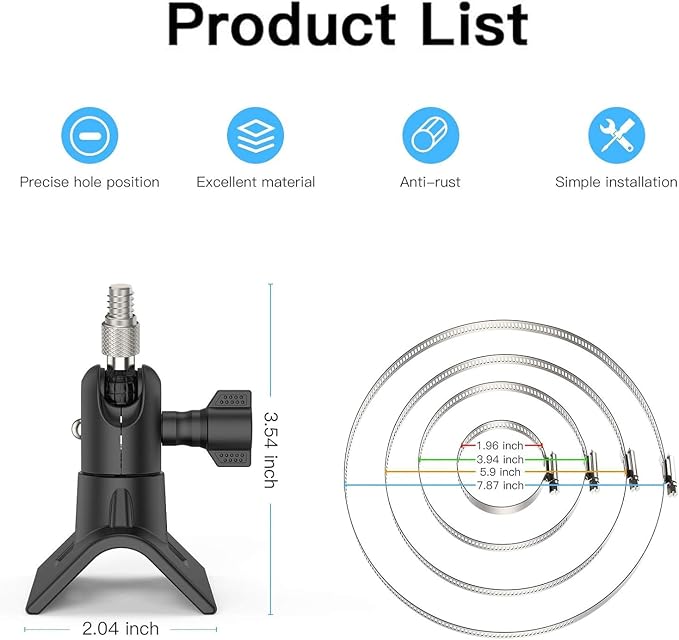 No-Drill Outdoor Security Camera Pole Mount, Universal Pole Mounting Compatible - Image 5