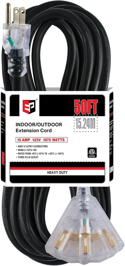 EP 50 Ft Lighted Outdoor Extension Cord by ENERGYPRO