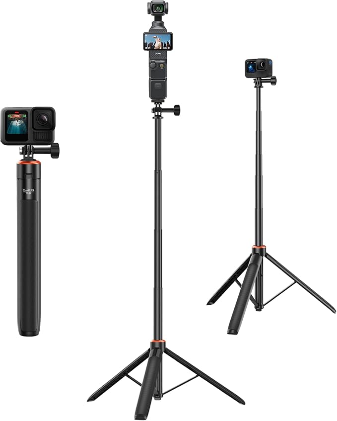 53.5" Action Camera Selfie Stick Tripod - Image 8