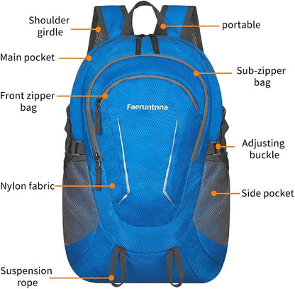 30L Large capacity Lightweight Packable Foldable Backpack，women and men Hiking - Image 6