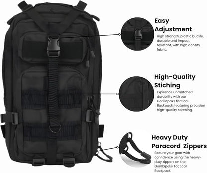 30L Black Tactical Backpack - Image 4