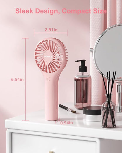 TriPole Portable Handheld Fan Mini Personal Fan 3 Speeds, Powerful Little - Image 2