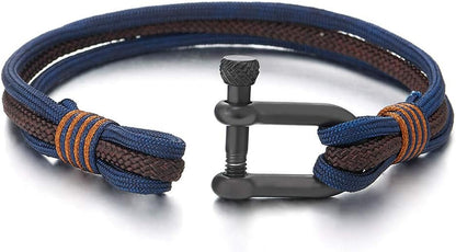 COOLSTEELANDBEYOND Men Women Steel Screw Anchor Shackle Nautical Sailor Rope - Image 5