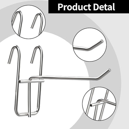 12 Pack 2/4/6 Inch Hooks for Wire Shelving, Heavy Duty Metal Hooks Accessories - Image 4