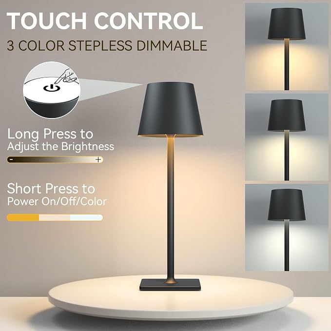 Yogaret 4 Pack Rechargeable Cordless Led Table Lamps, Cordless Lamp - Image 4