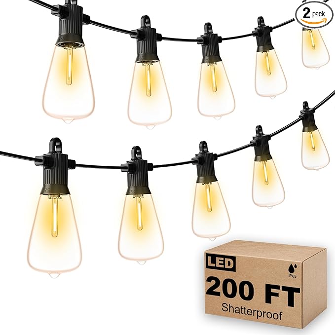 FOOMAN LED Outdoor String Lights, 200FT Outside Waterproof Patio Lights by FOOMAN