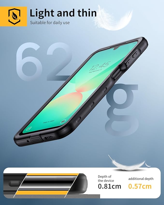 Lanhiem for Samsung Galaxy A26 Phone Case, IP68 Waterproof Dustproof, Built-in - Image 5