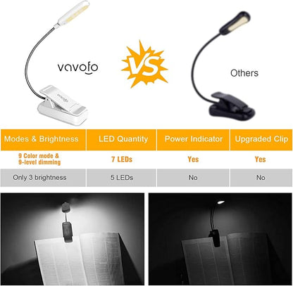 VAVOFO Clip On Book Light for Bed Kids, 7 LED Reading Light - Image 4