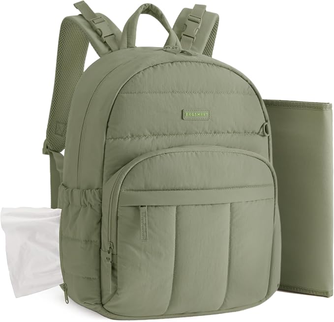 BAGSMART Diaper Bag Backpack, Lightweight Stroller-Friendly Diaper Bag by BAGSMART