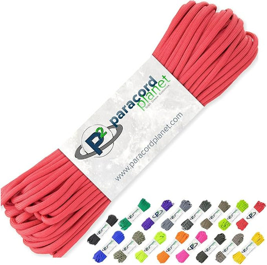 Paracord Planet 100' Hanks Parachute 550 Cord Type III 7 Strand Paracord Top 40 by ParacordPlanet