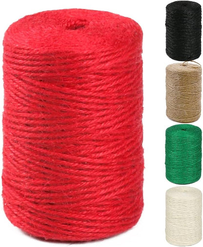 PerkHomy Natural Jute Twine 600 Feet Long Colored Twine Rope by PerkHomy