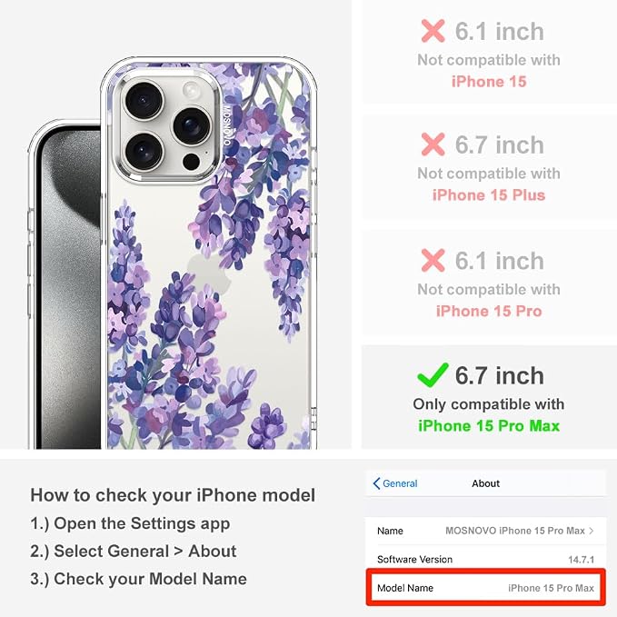 MOSNOVO Case for iPhone 15 Pro Max - Image 2