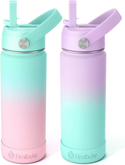 Fimibuke Kids Insulated Water Bottle - 18oz BPA-FREE 18/8 Stainless Steel Kid by Fimibuke