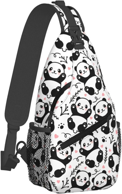 Cute Panda Sling Bag For Women Men Funny Backpack Crossbody Shoulder Bag Sling - Image 2