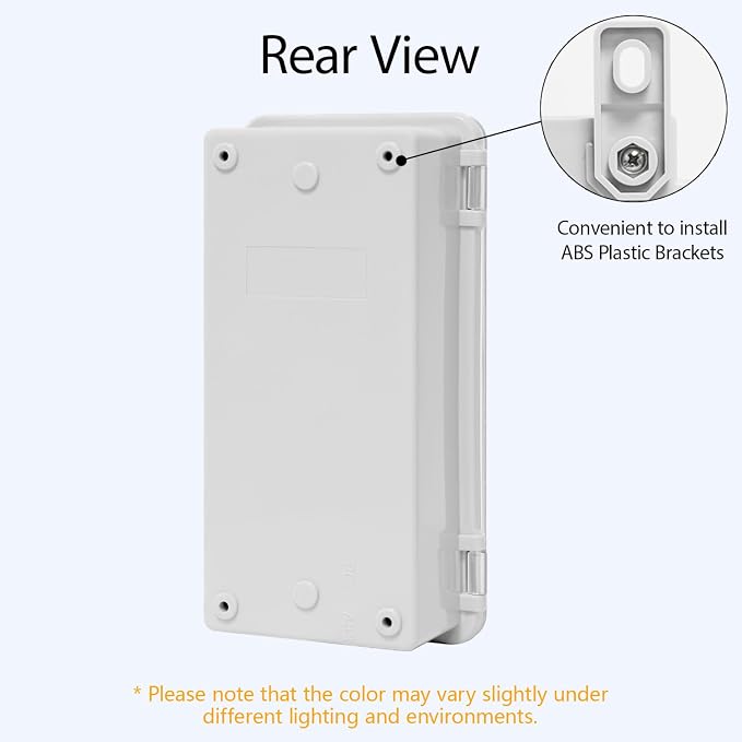 ABS Plastic Dustproof Waterproof IP65 Junction Box Hinged Shell Universal - Image 6
