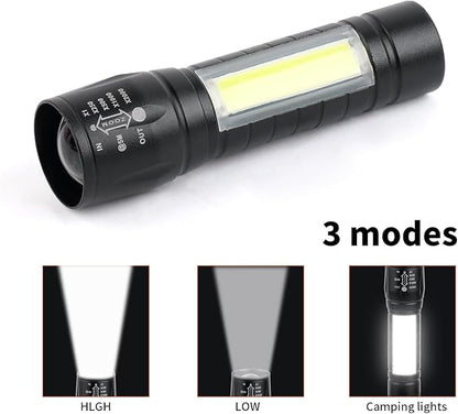 10 Pack LED Rechargeable Flashlight, Super Bright Small Mini Camping - Image 4
