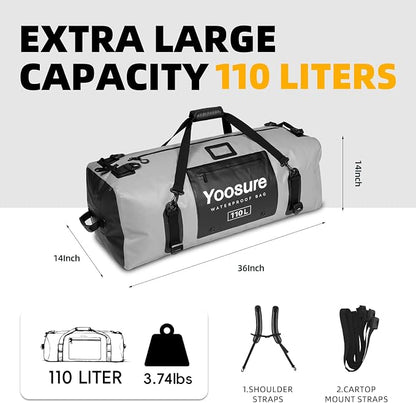 Waterproof Duffel Bag 110L- 700D PVC Dry Bag - Image 3