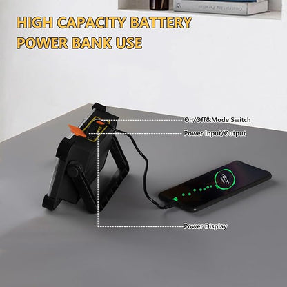 120W Solar Rechargeable Work Light, 144 LED Portable Flood Light - Image 5