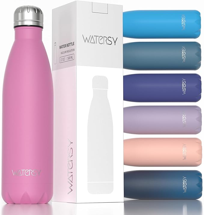 WATERSY Stainless Steel water bottles, 17oz/500ml Insulated Water Bottles by Watersy