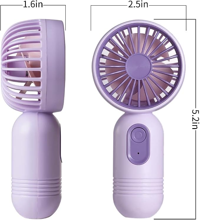 VanSmaGo 6 Pack Mini Handheld Fans, USB Rechargeable Personal Fan Set - Image 2