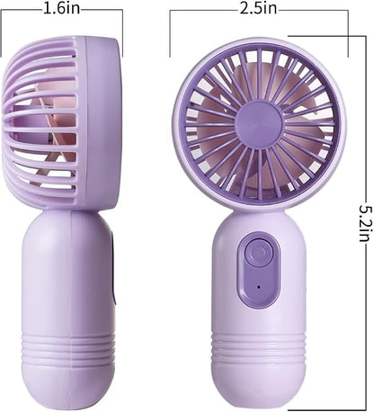 VanSmaGo 6 Pack Mini Handheld Fans, USB Rechargeable Personal Fan Set - Image 2