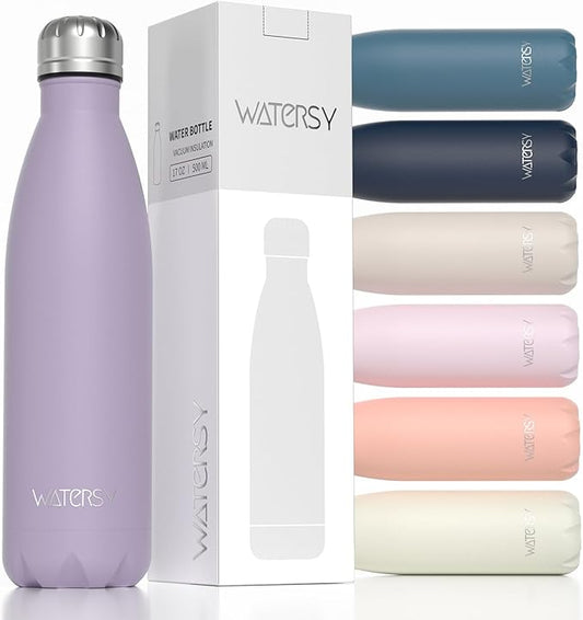 WATERSY Stainless Steel water bottles, 17oz/500ml Insulated Water Bottles by Watersy