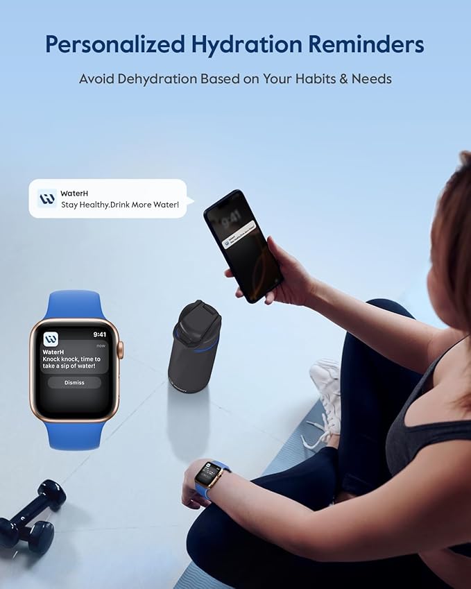 BOOST Smart Water Bottle that Reminds You to Drink, 24oz BPA-Free Stainless - Image 3