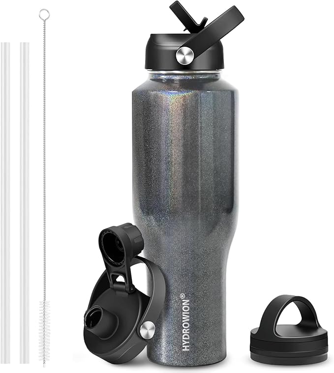 HYDROWION Water Bottle Stainless Steel, Vacuum Insulated Leak Proof Tumbler 32oz by HYDROWION