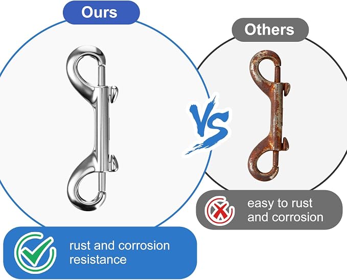 4 PCS Snap Hooks, 3.5 Inch Double Ended Snap Hooks Multipurpose Carabiners - Image 5