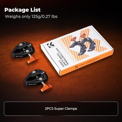 K&F CONCEPT 2 Pack Camera Mount Clamp, Super Crab Clamp - Image 7