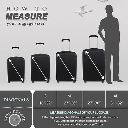 Explore Land Travel Luggage Cover Suitcase Protector Fits 23-26 Inch Case - Image 5