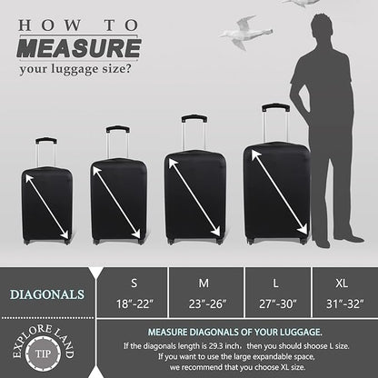 Explore Land Travel Luggage Cover Suitcase Protector Fits 31-32 Inch Case - Image 5