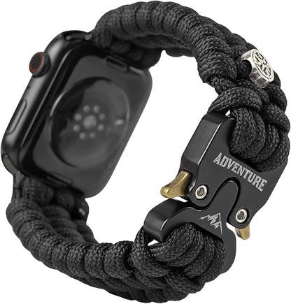 Paracord Band Compatible with Apple Watch Band 38mm 40mm 41mm 42mm 44mm 45mm by amzeus