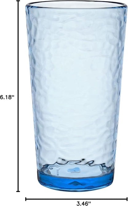 KLIFA- NICE- 20 ounce, Acrylic Highball Drinking Glasses, Stackable Plastic - Image 8