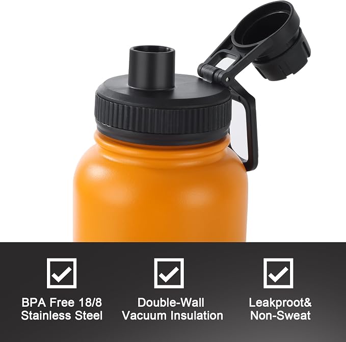 Navigate 32 oz Insulated Stainless Steel Sports Water Bottle - Image 4