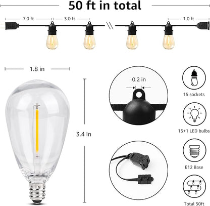 Lepro S14 Outdoor String Lights - 50ft - Image 3