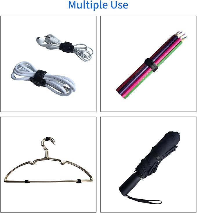 80 PCS 6 Inches Multi-Colour Reusable Cable Ties Cord Straps Multi-Purpose Wire - Image 5