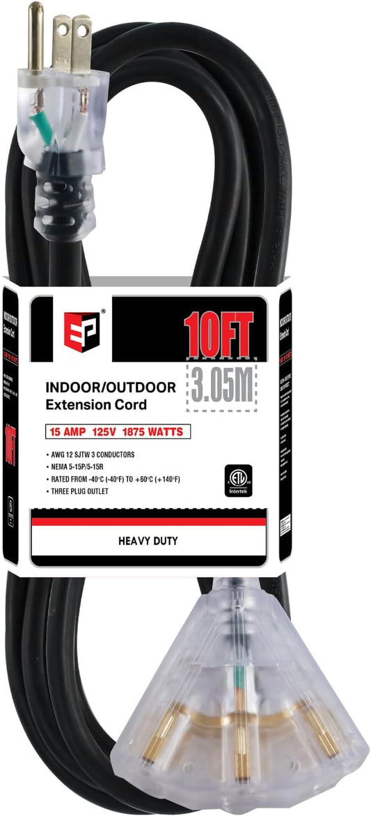 EP 10 Ft Lighted Outdoor Extension Cord by ENERGYPRO