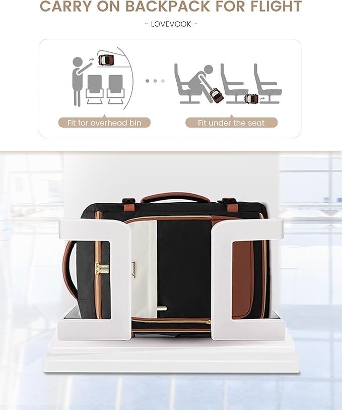 LOVEVOOK 50L Travel Backpack for Women, TSA Approved Carry On Backpack - Image 2
