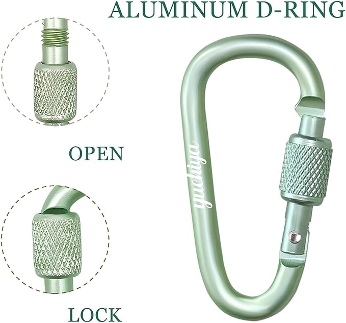YUCHIYA 8 Pack D-Shape Carabiner Clasp - Image 2