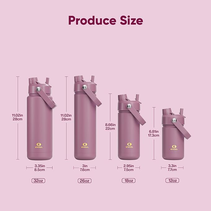 Kids Insulated Water Bottle - 12oz Stainless Steel Water Bottle with Dual Spouts - Image 5