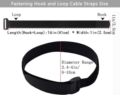 12 Pack Reusable Fastening Cable Ties and Cable Straps, Adjustable - Image 3