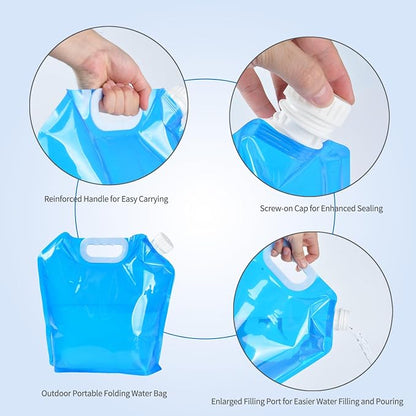 4 Pack 5L BPA Free Collapsible Water Tank Container Portable Lightweight Space - Image 7