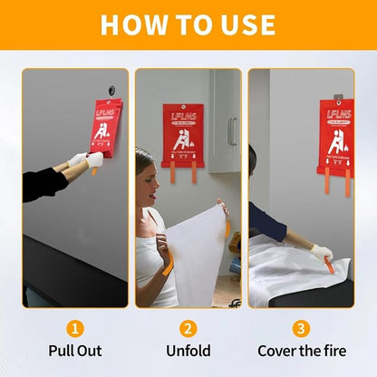 Fire Blankets Emergency for Home, 8 Pack Fire Suppression Blanket, 40” x 40” - Image 7
