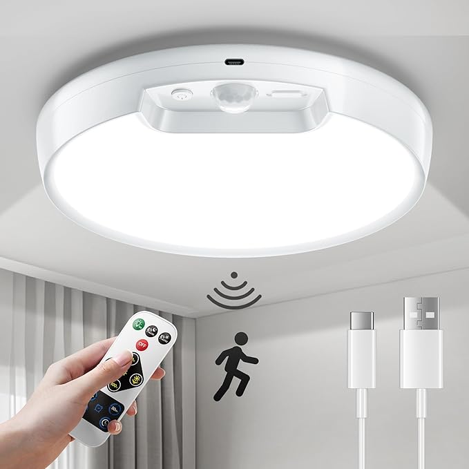 Homelist Newly Upgraded 8000mAh Rechargeable Ceiling Light, Battery-Operated by Homelist