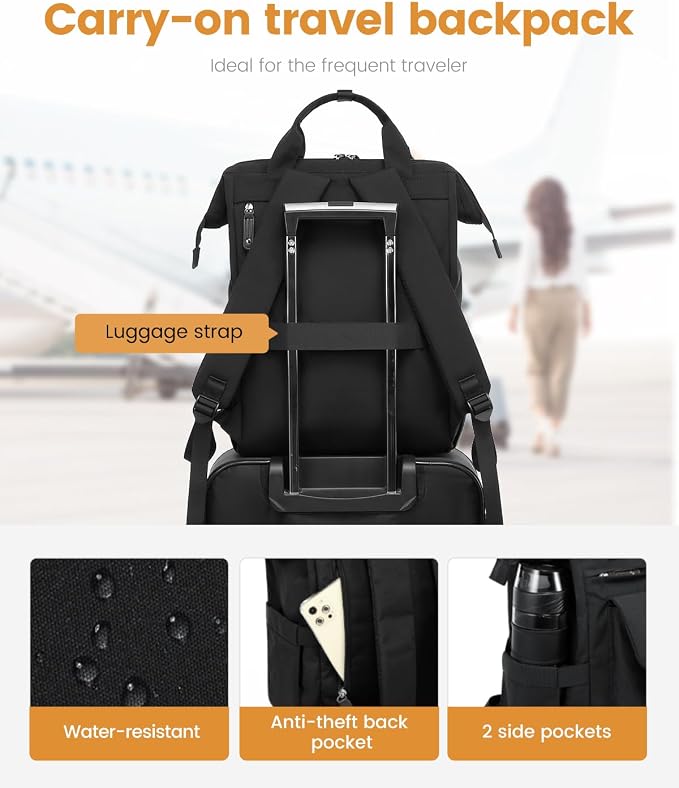 LOVEVOOK Laptop Backpack for Women, College School Backpack Student Bookbag - Image 5