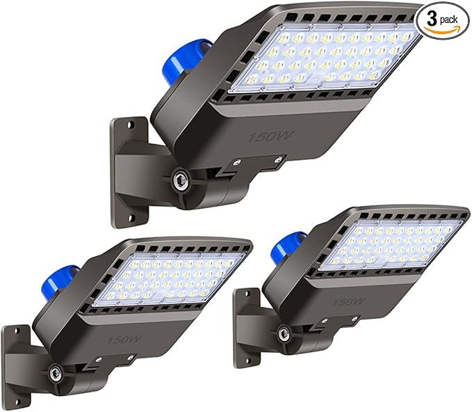Juyace 3 Pack 150W LED Parking Lot Light Dusk to Dawn, 21000LM Super Bright by Juyace