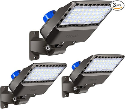 Juyace 3 Pack 150W LED Parking Lot Light Dusk to Dawn, 21000LM Super Bright by Juyace