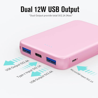 VANYUST S22 Portable Charger, Mini Colorful Power Bank, 5000mAh External - Image 4