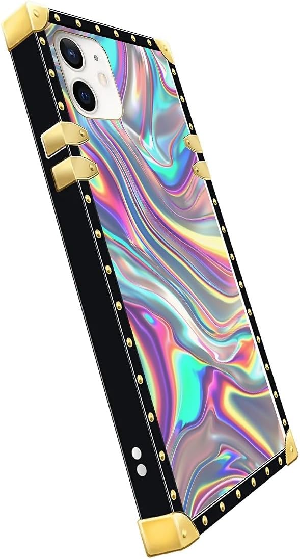 Compatible with iPhone 11 Case, Holographic Abstract Iridescent Textures Luxury - Image 4
